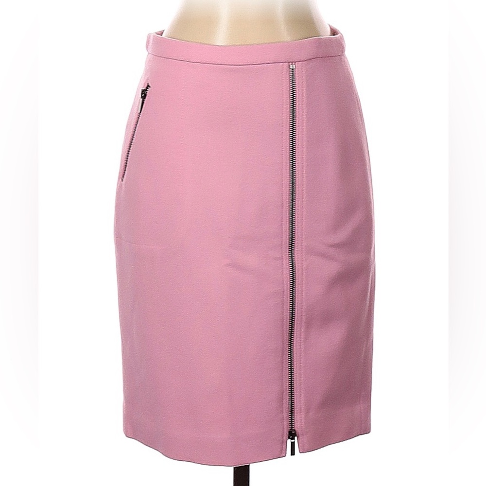 J.Crew Light Pink Pencil Skirt w Zipper Detail, Size 0